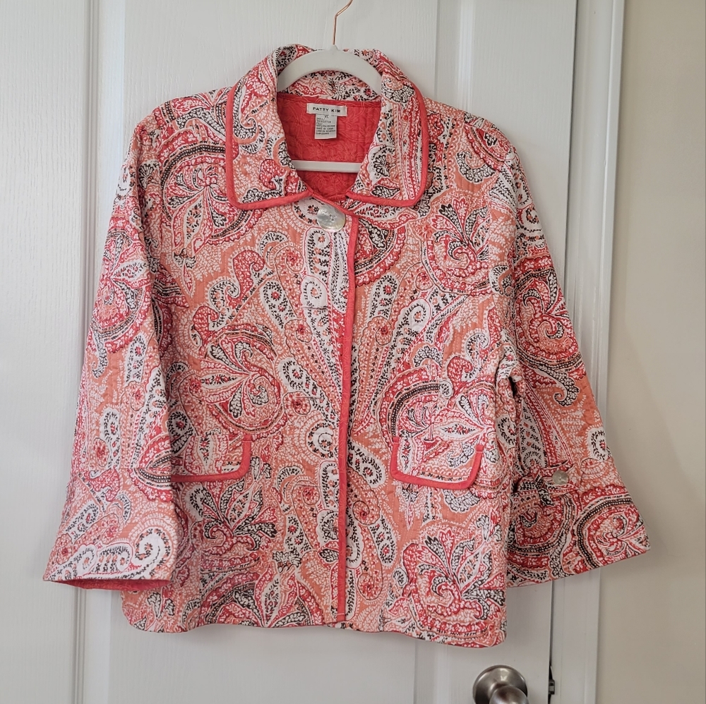 Patty Kim XL Multi colored paisley jacket - Picture 1 of 4